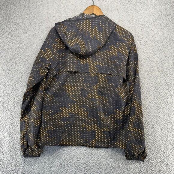 Gymshark Windbreaker Jacket Men's Small Black Yellow Camo Geometric Sport Woven - Picture 7 of 11